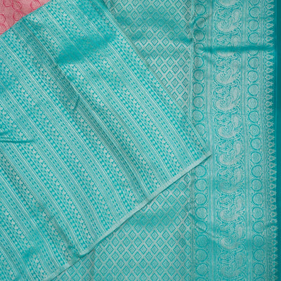 Sky Blue Zariwork Pure Silk Saree