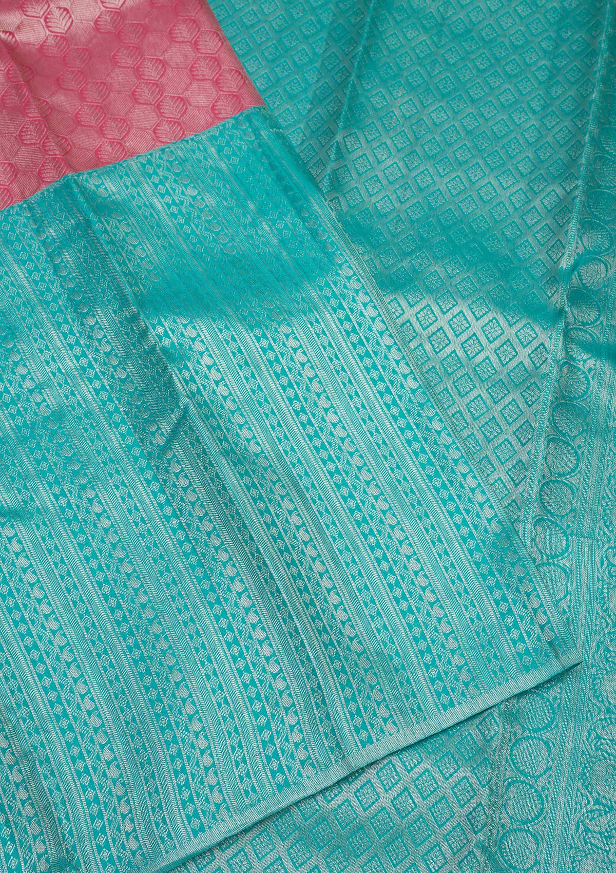 Sky Blue Zariwork Pure Silk Saree
