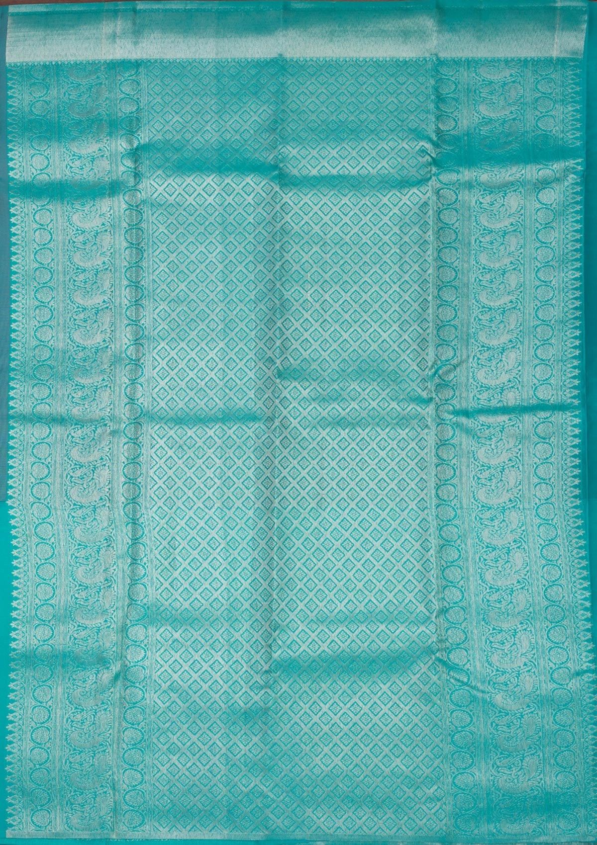 Sky Blue Zariwork Pure Silk Saree