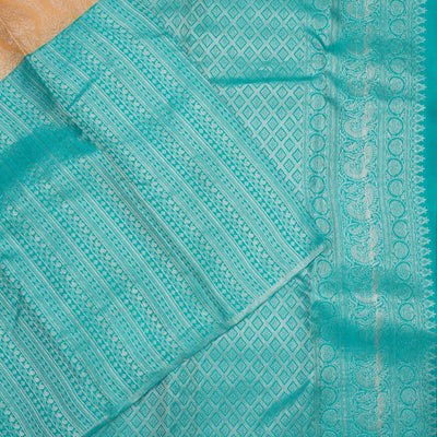Sky Blue Zariwork Pure Silk Saree