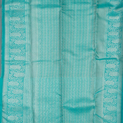 Sky Blue Zariwork Pure Silk Saree