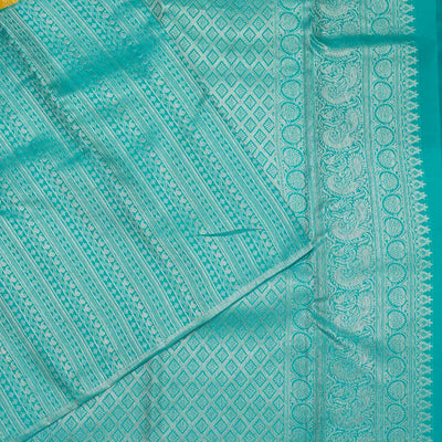 Sky Blue Zariwork Pure Silk Saree