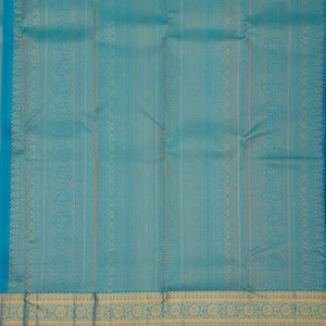 Turquoise Blue Zariwork Pure Silk Saree