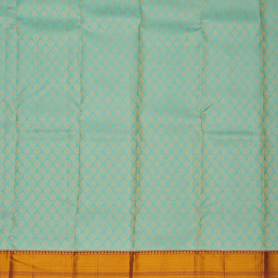 Turquoise Blue Zariwork Pure Silk Saree