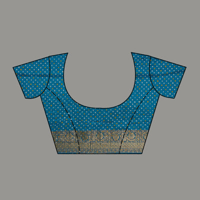 Turquoise Blue Zariwork Georgette Saree
