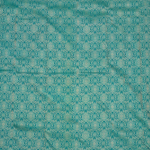 Turquoise Blue Zariwork Pure Silk Saree