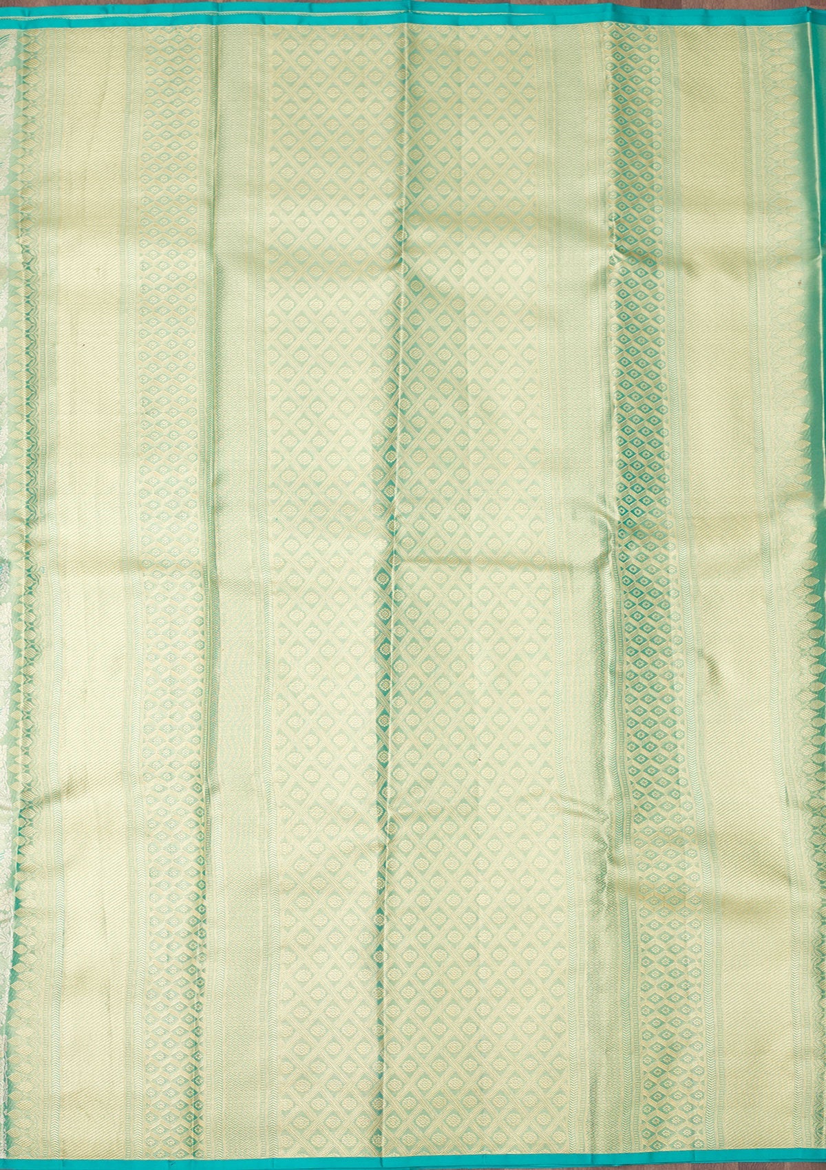 Turquoise Blue Zariwork Pure Silk Saree