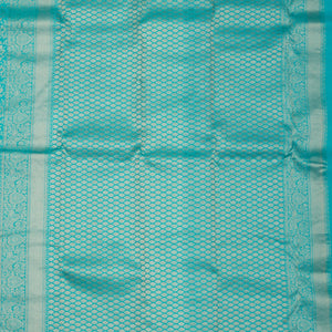 Turquoise Blue Zariwork Pure Silk Saree