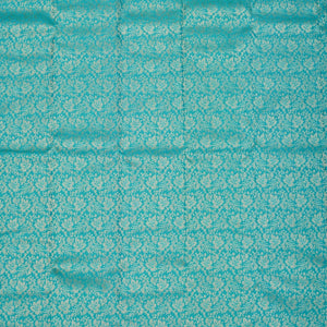 Turquoise Blue Zariwork Pure Silk Saree