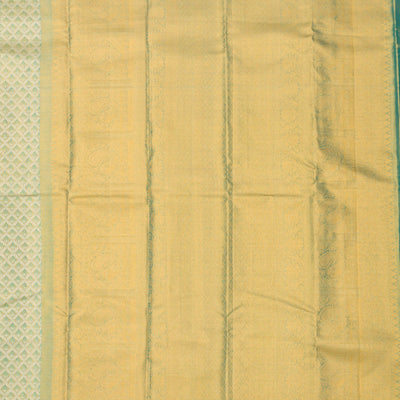 Turquoise Blue Zariwork Pure Silk Saree