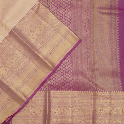 White Zariwork Pure Silk Saree