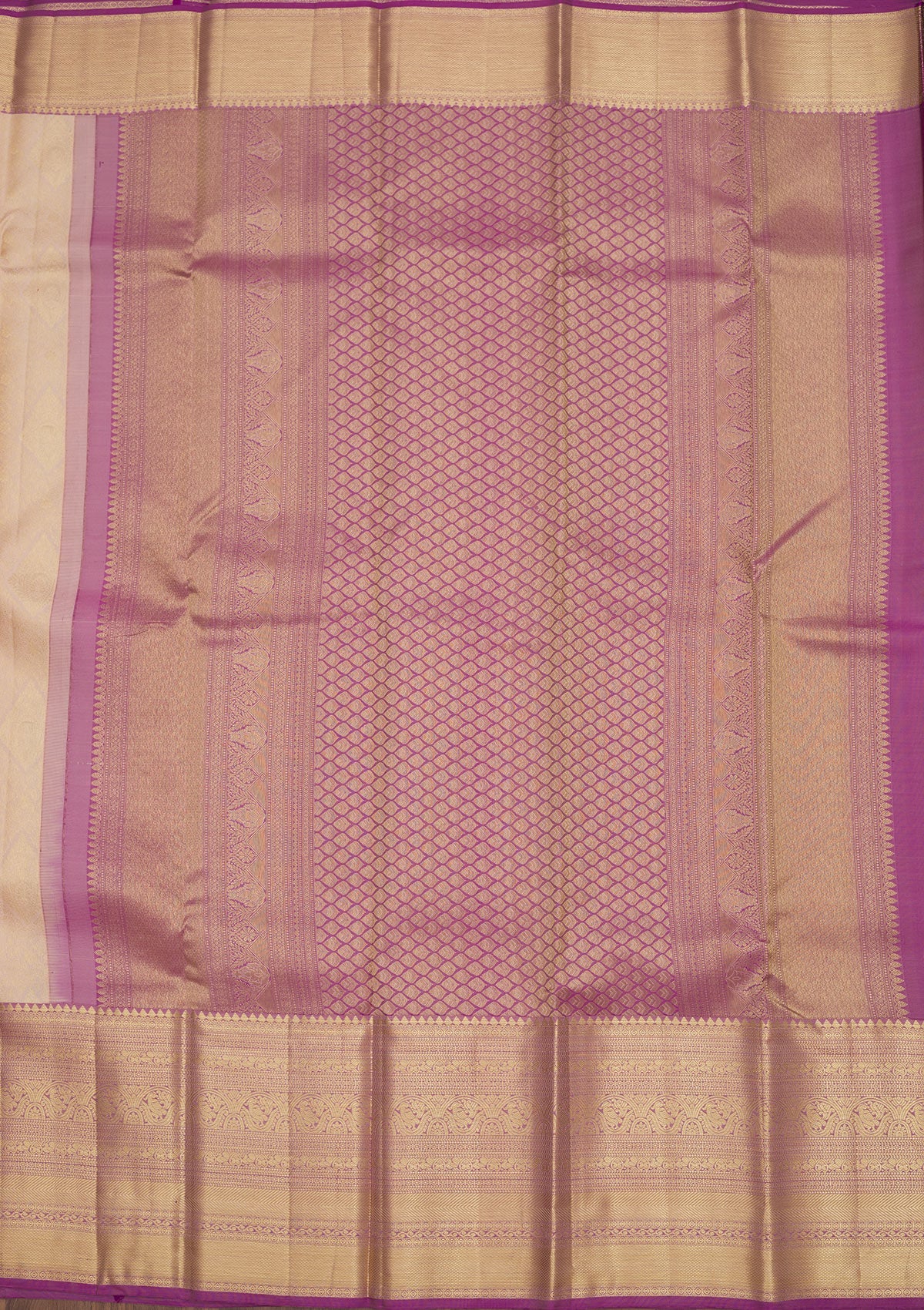 White Zariwork Pure Silk Saree