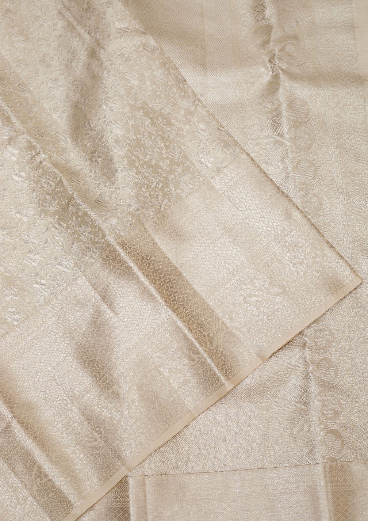 White Zariwork Pure Silk Saree