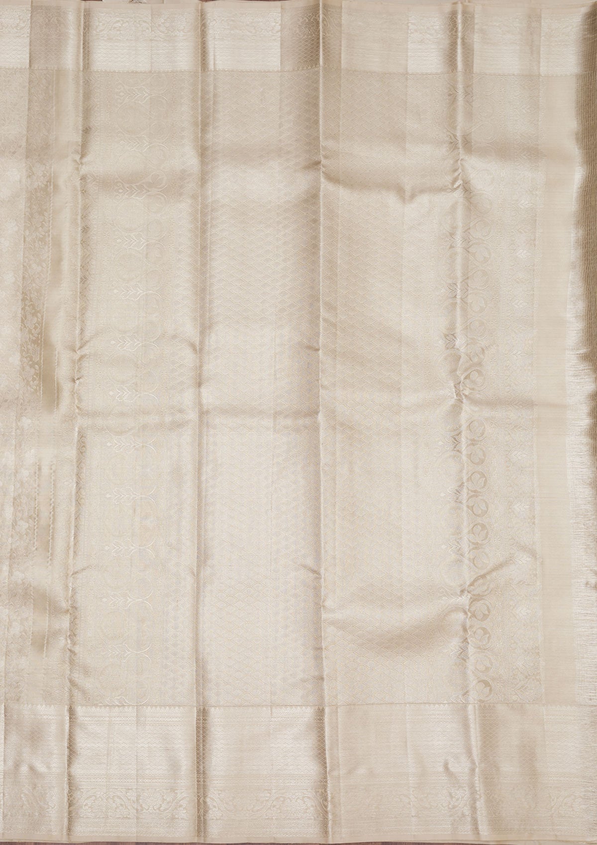 White Zariwork Pure Silk Saree