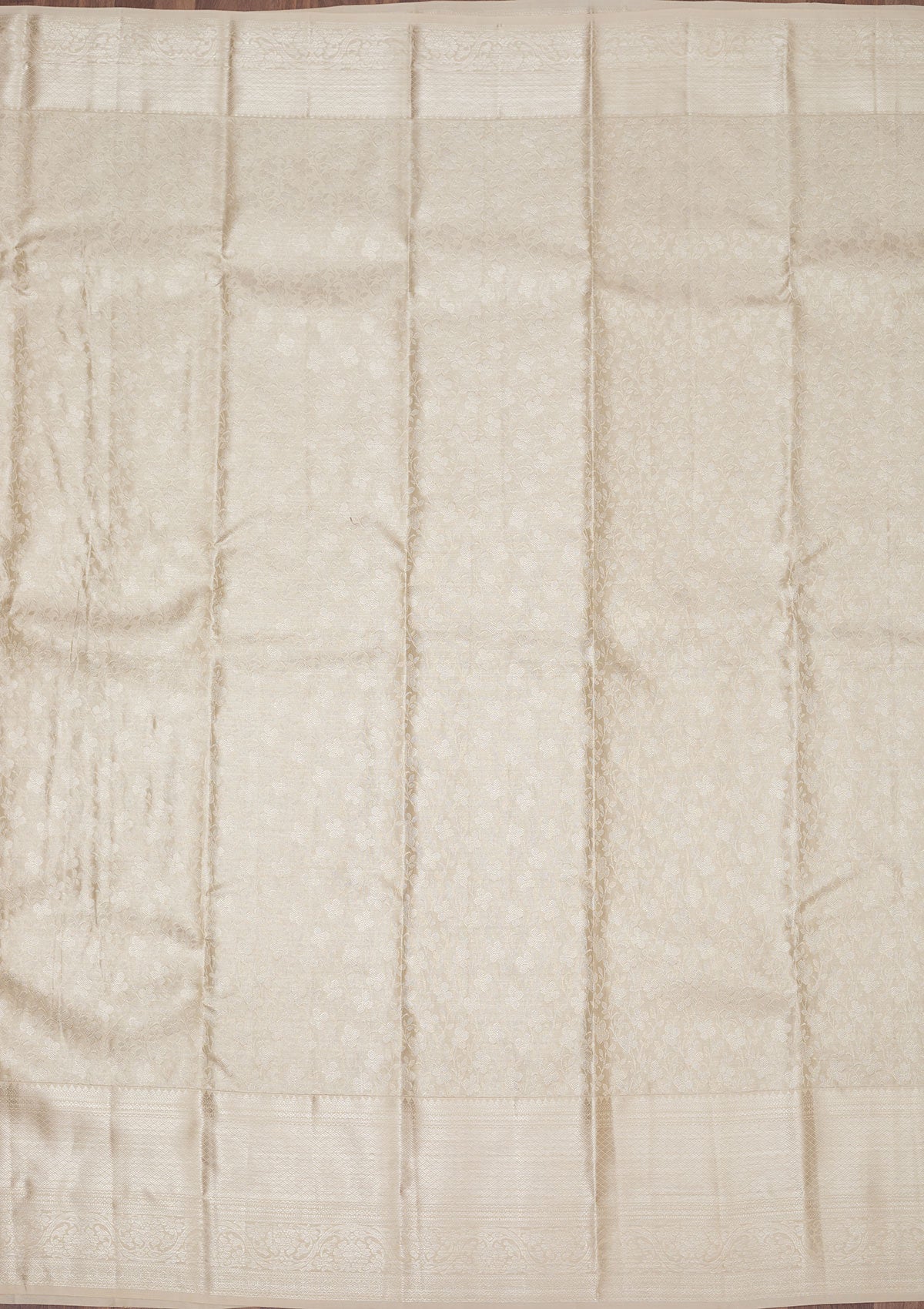White Zariwork Pure Silk Saree