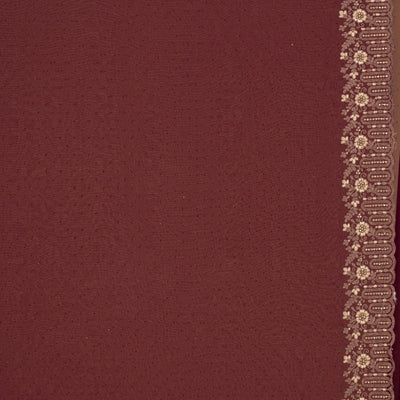 Wine Zariwork Georgette Saree