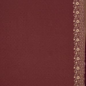 Wine Zariwork Georgette Saree