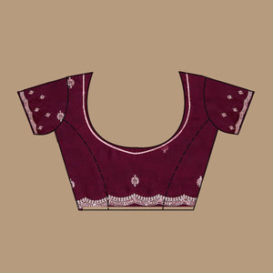 Wine Zariwork Georgette Saree