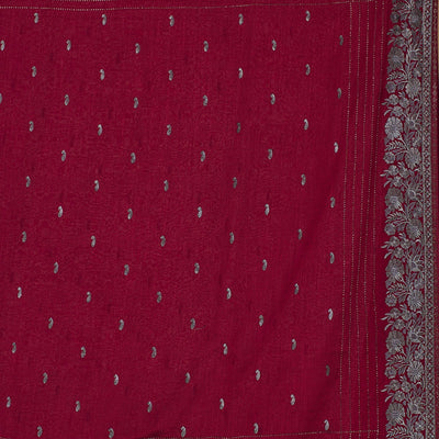 Wine Zariwork Georgette Saree