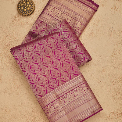 Wine Zariwork Pure Silk Saree