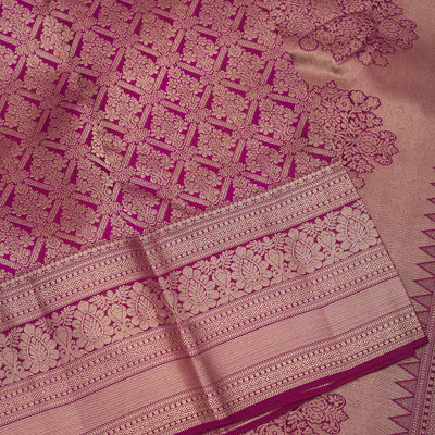 Wine Zariwork Pure Silk Saree