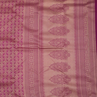 Wine Zariwork Pure Silk Saree