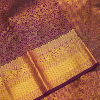 Wine Zariwork Pure Silk Saree