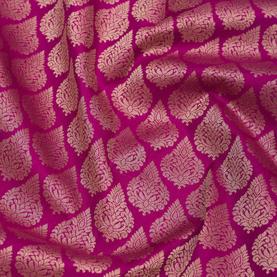 Wine Zariwork Pure Silk Saree