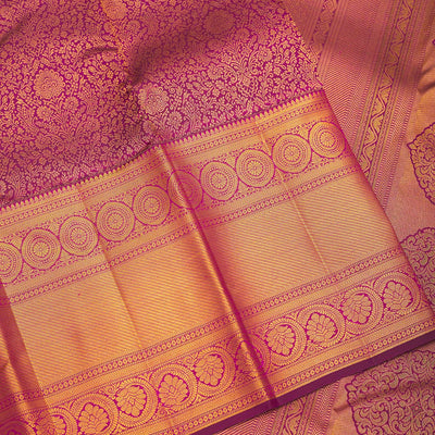 Wine Zariwork Pure Silk Saree
