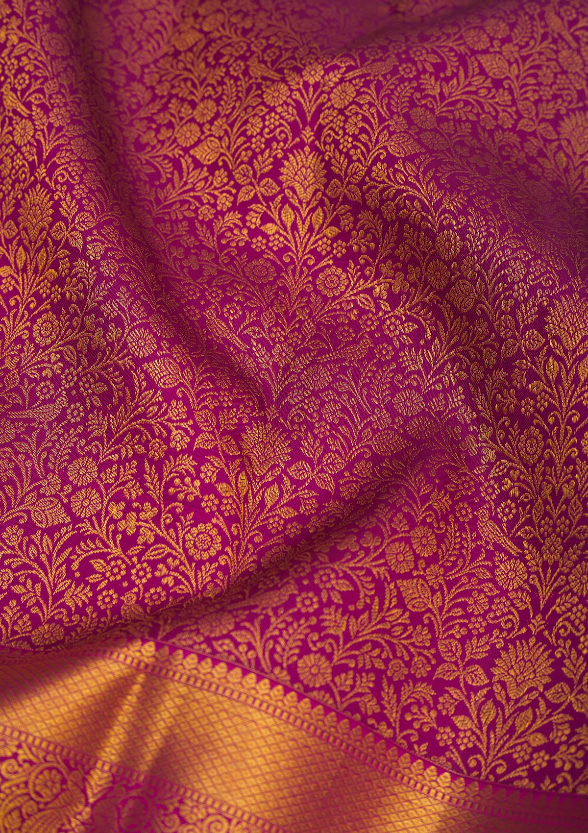 Wine Zariwork Pure Silk Saree