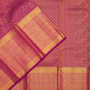 Wine Zariwork Pure Silk Saree