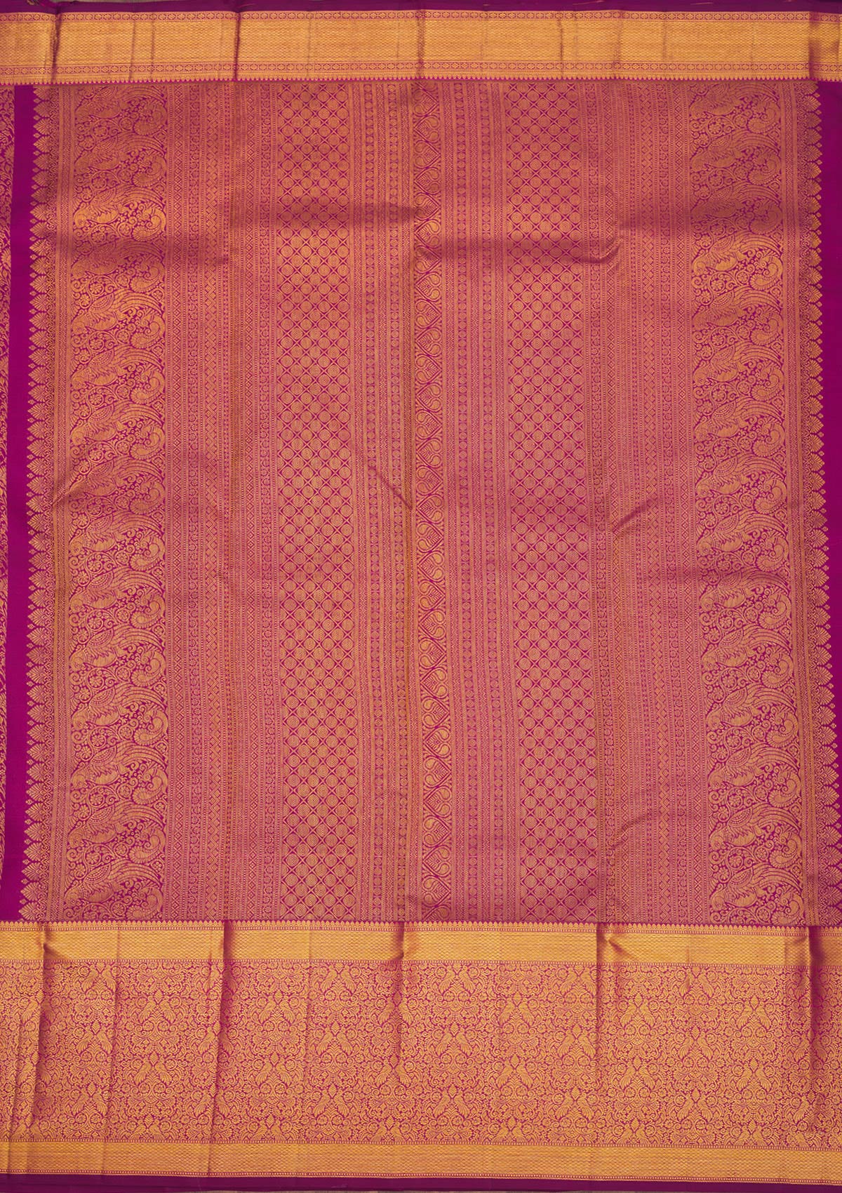 Wine Zariwork Pure Silk Saree