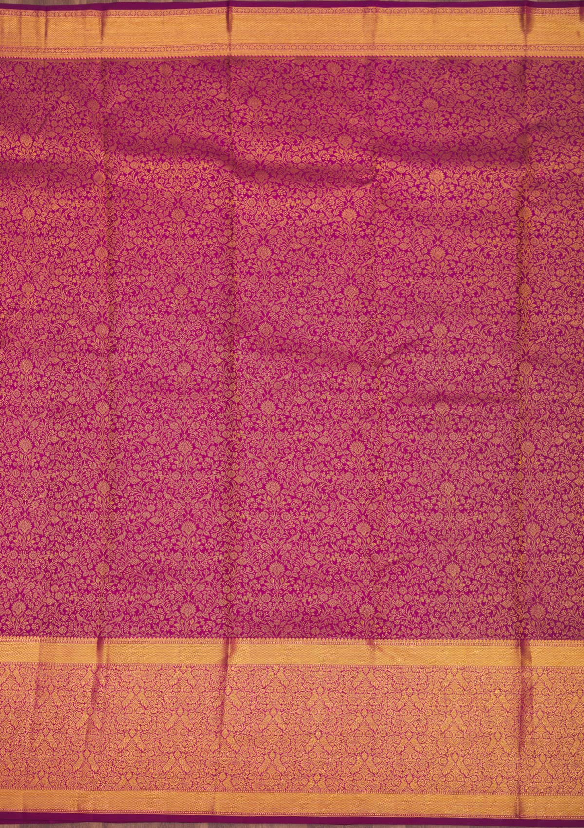 Wine Zariwork Pure Silk Saree