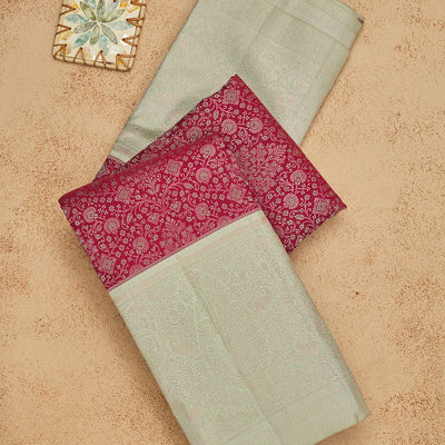 Wine Zariwork Pure Silk Saree