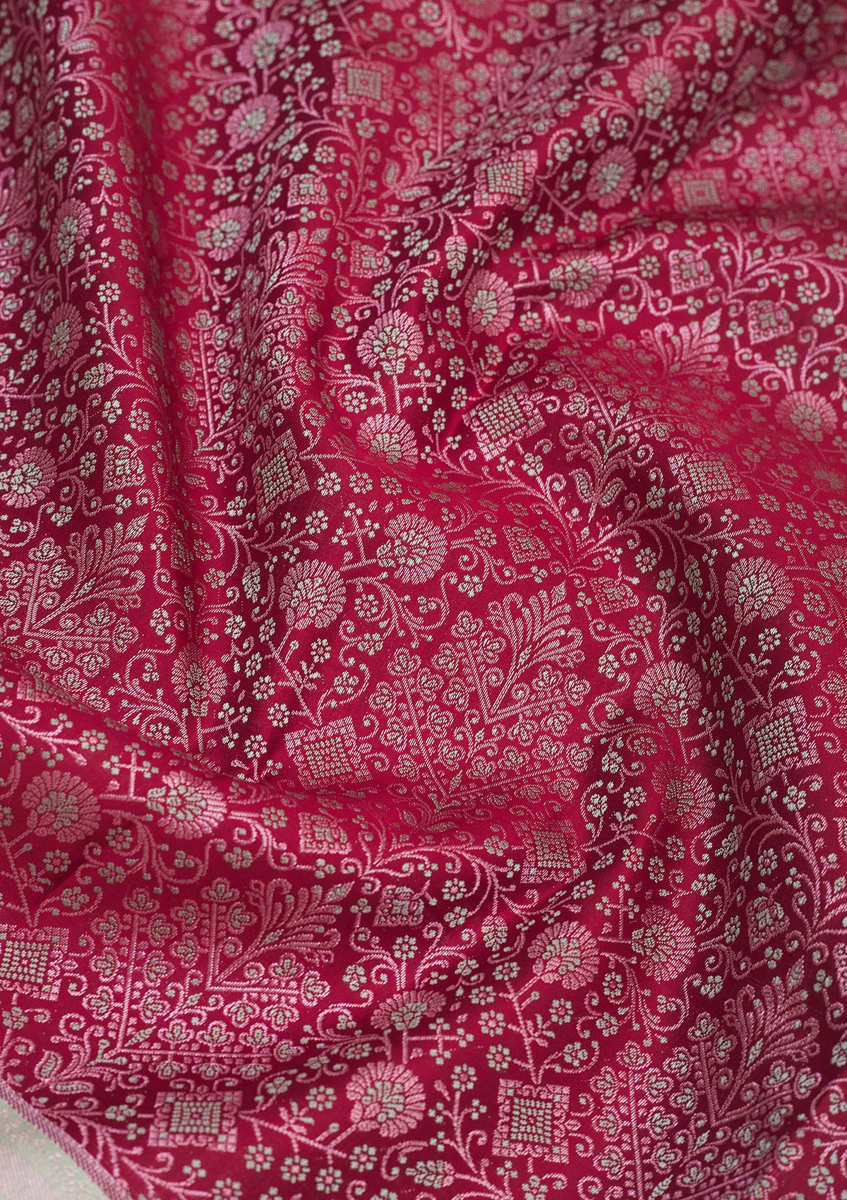 Wine Zariwork Pure Silk Saree