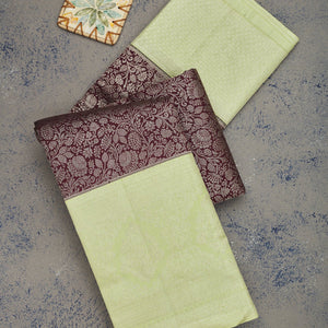 Wine Zariwork Pure Silk Saree