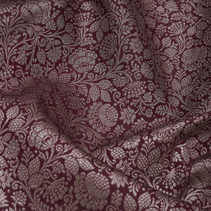Wine Zariwork Pure Silk Saree