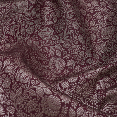 Wine Zariwork Pure Silk Saree
