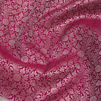 Wine Zariwork Pure Silk Saree