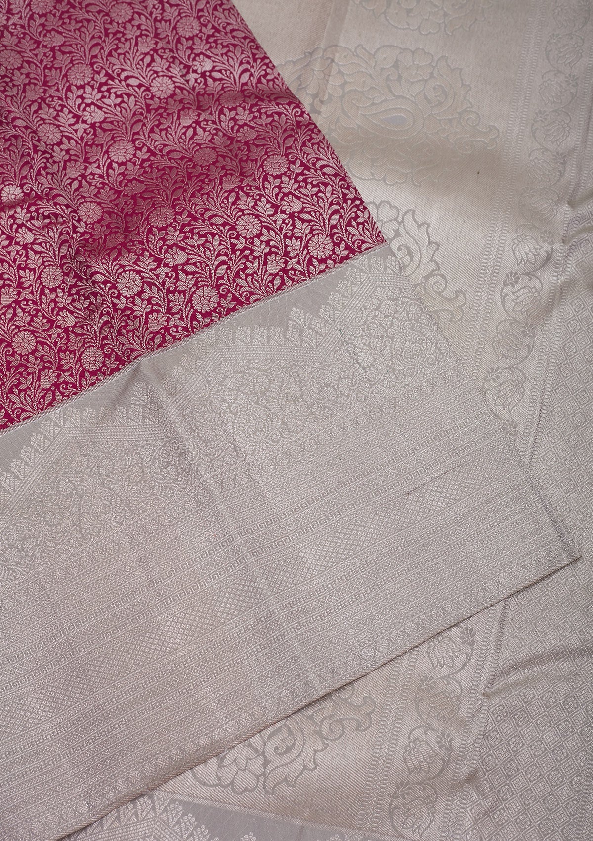 Wine Zariwork Pure Silk Saree