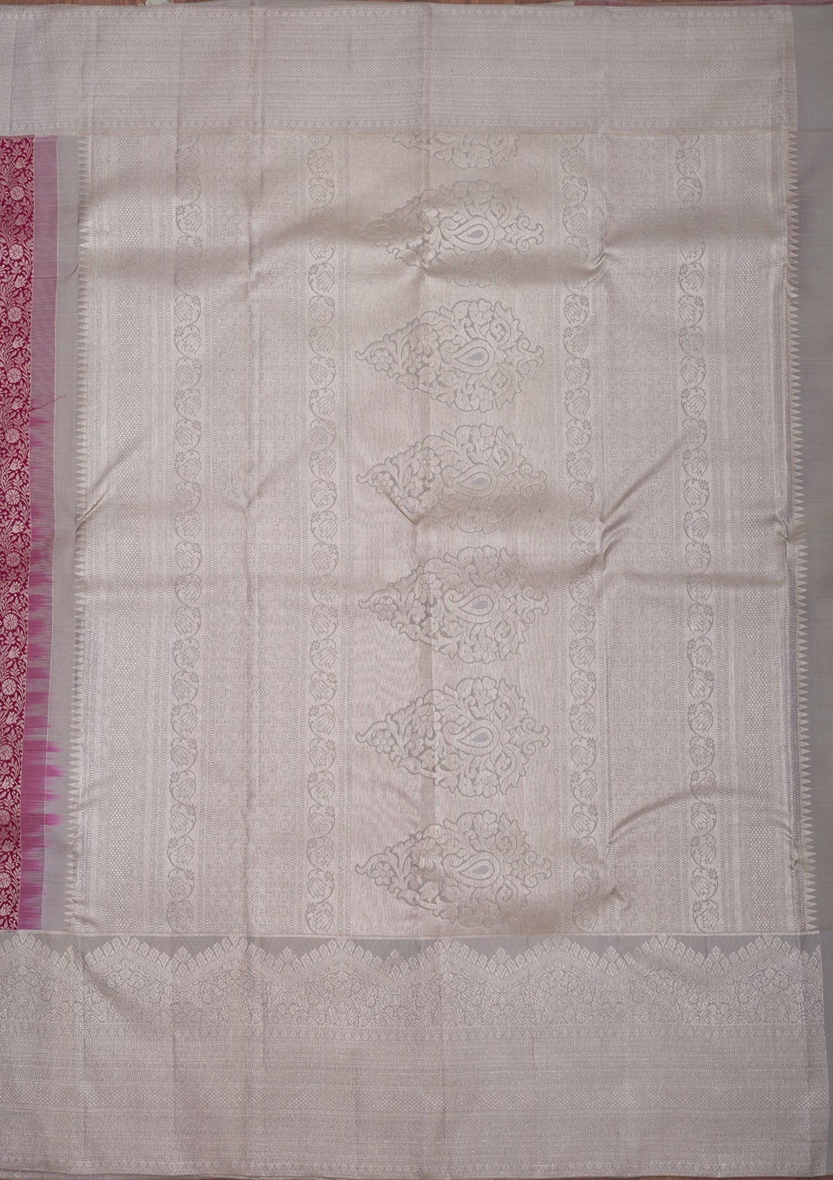 Wine Zariwork Pure Silk Saree