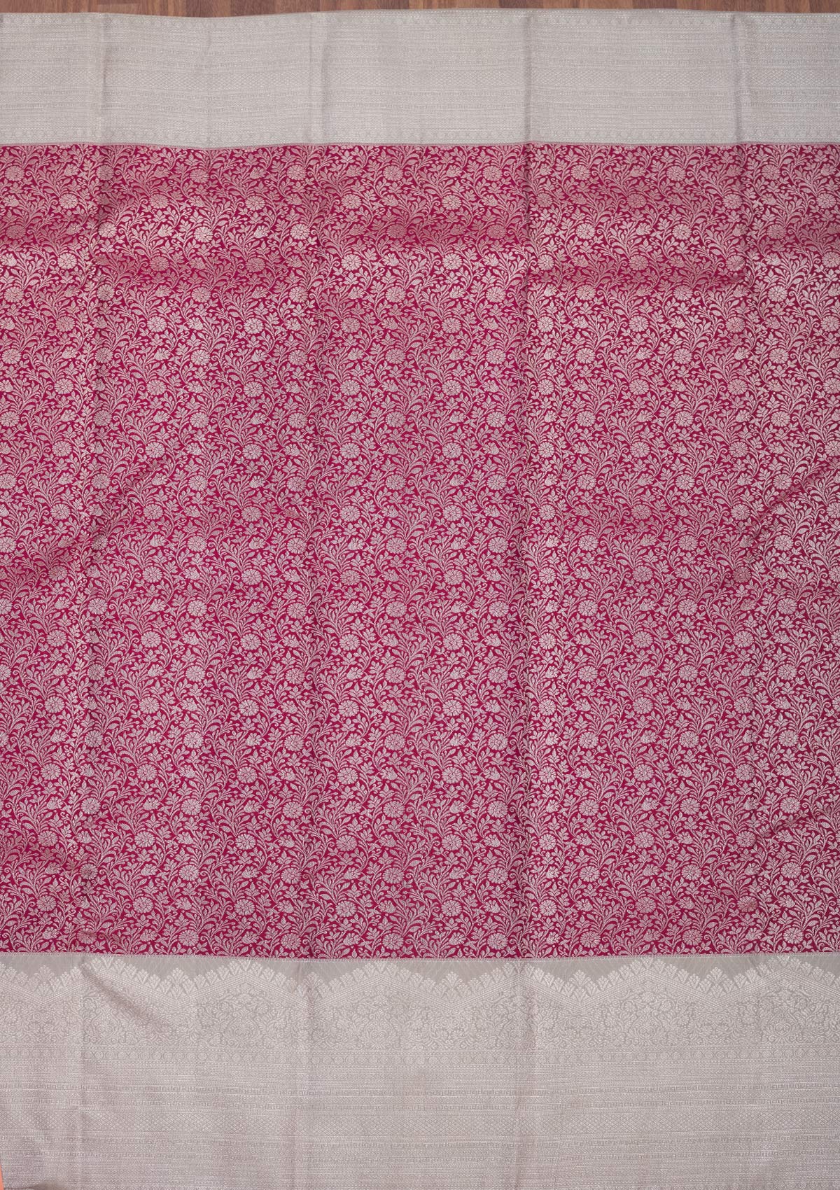 Wine Zariwork Pure Silk Saree
