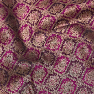 Wine Zariwork Pure Silk Saree