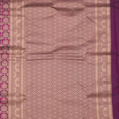 Wine Zariwork Pure Silk Saree
