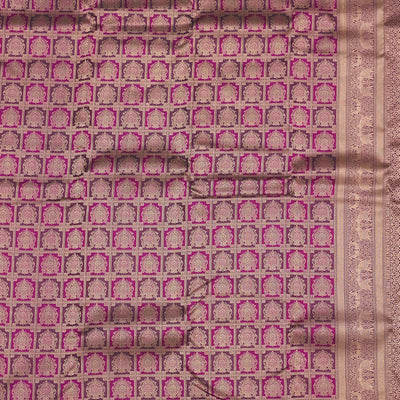 Wine Zariwork Pure Silk Saree