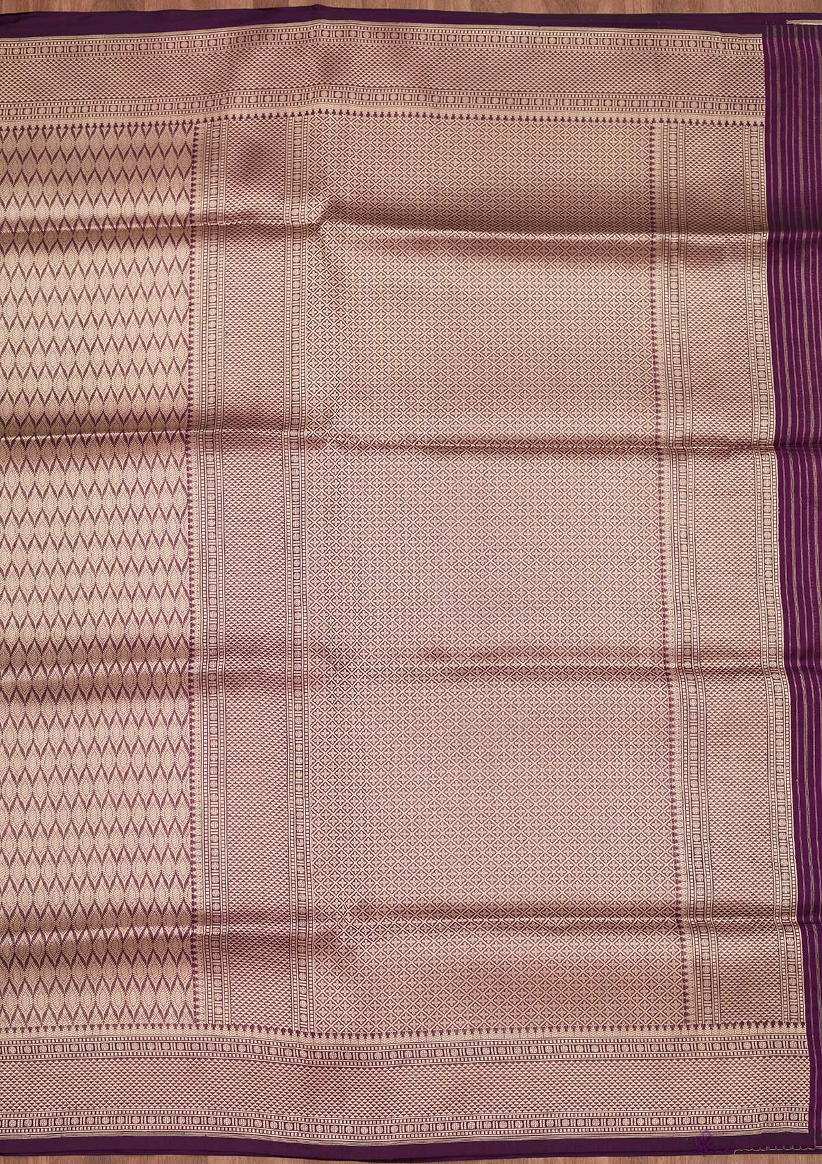Wine Zariwork Pure Silk Saree
