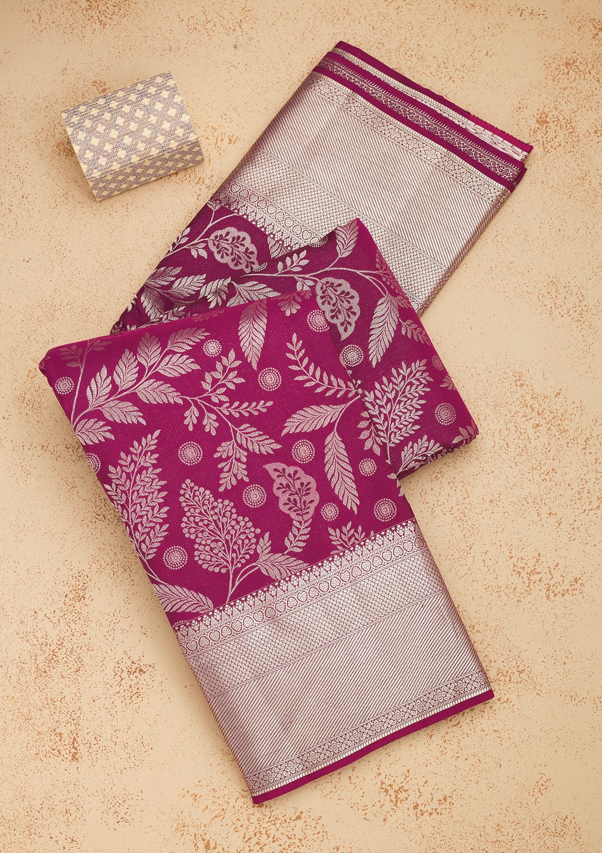Wine Zariwork Pure Silk Saree