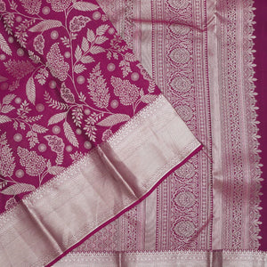 Wine Zariwork Pure Silk Saree