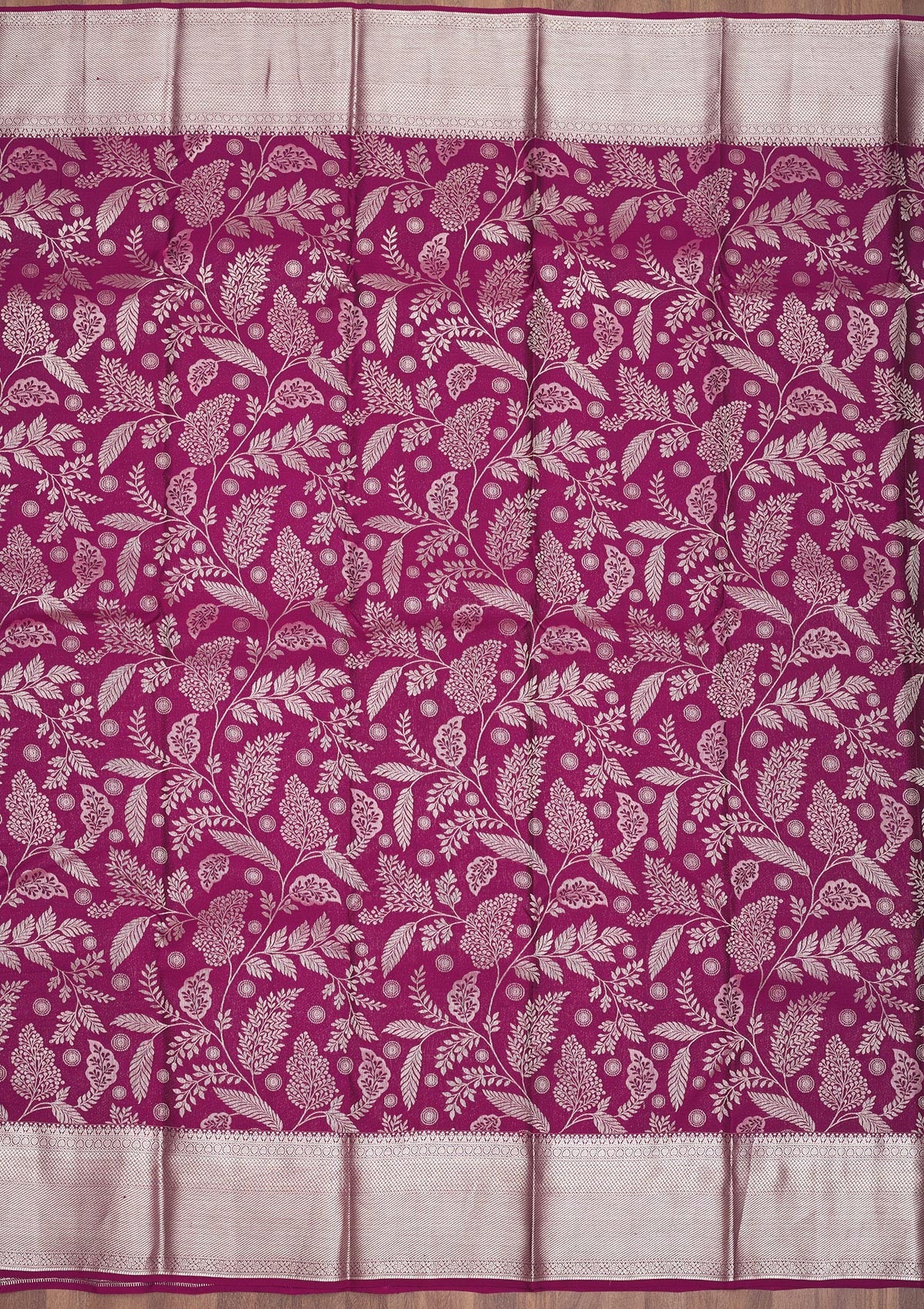 Wine Zariwork Pure Silk Saree