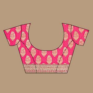 Wine Zariwork Tissue Saree